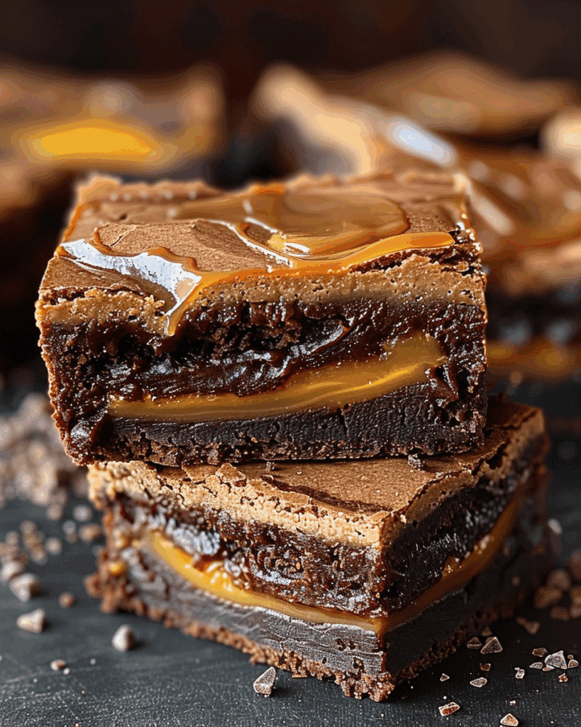 Decadent Caramel Swirl Brownies