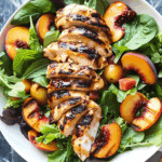 Easy Maple Grilled Chicken Salad with Peaches