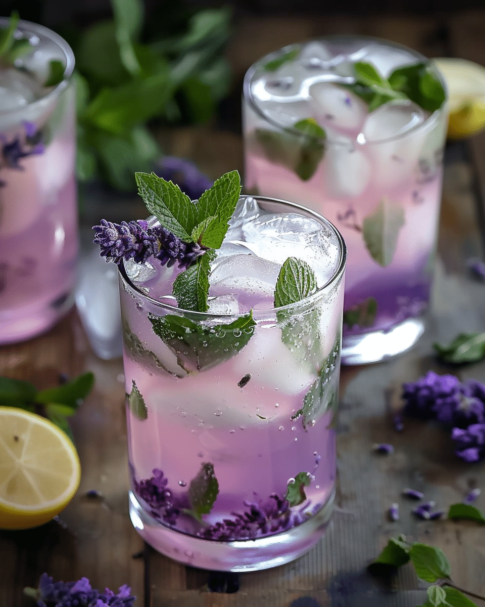 Lavender Lemon Mint Mojito Mocktail