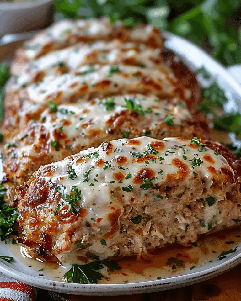 Garlic Parmesan Chicken Meatloaf