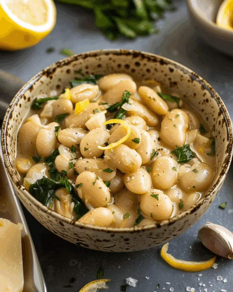 Creamy Lemon Garlic Butter Beans Recipe