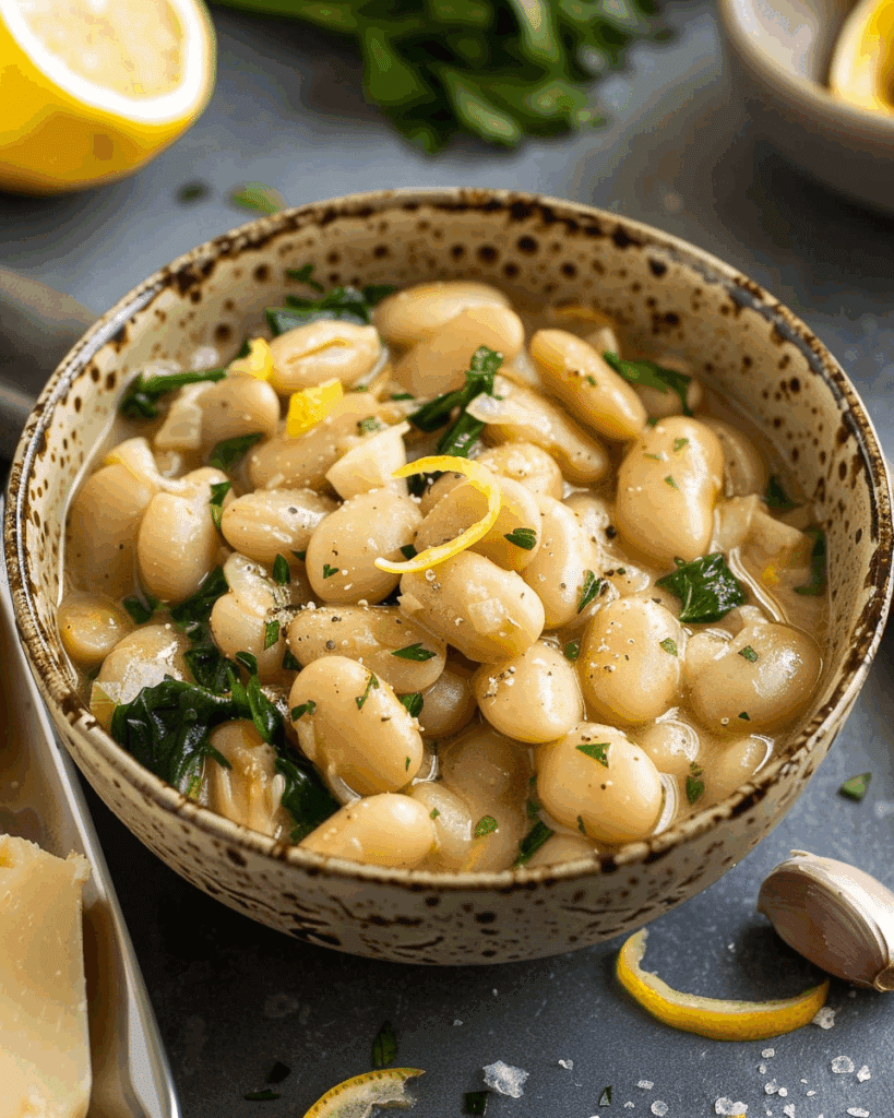 Creamy Lemon Garlic Butter Beans Recipe