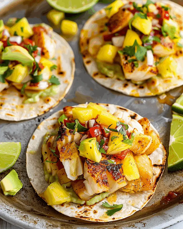 Fish Tostadas with Pineapple Salsa