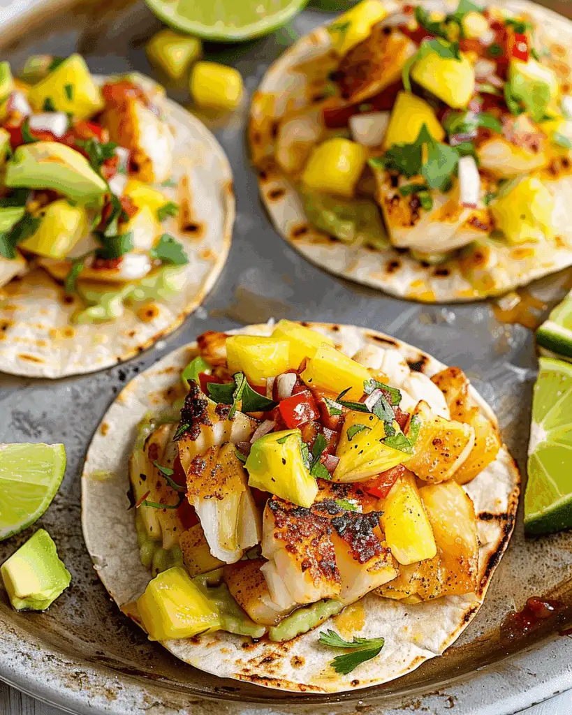 Fish Tostadas with Pineapple Salsa