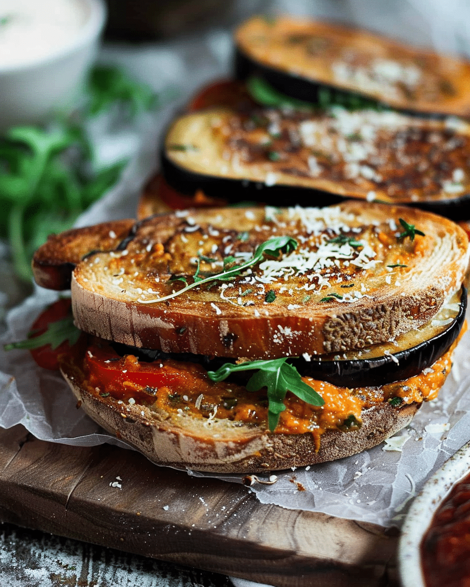Fried Eggplant Sandwich with Harissa Mayo