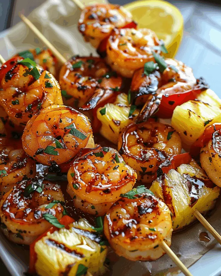 Grilled Shrimp and Pineapple Skewers