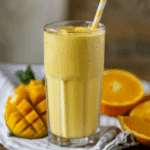 Healthy Mango Orange Smoothie With Yogurt