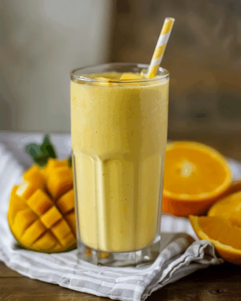 Healthy Mango Orange Smoothie With Yogurt