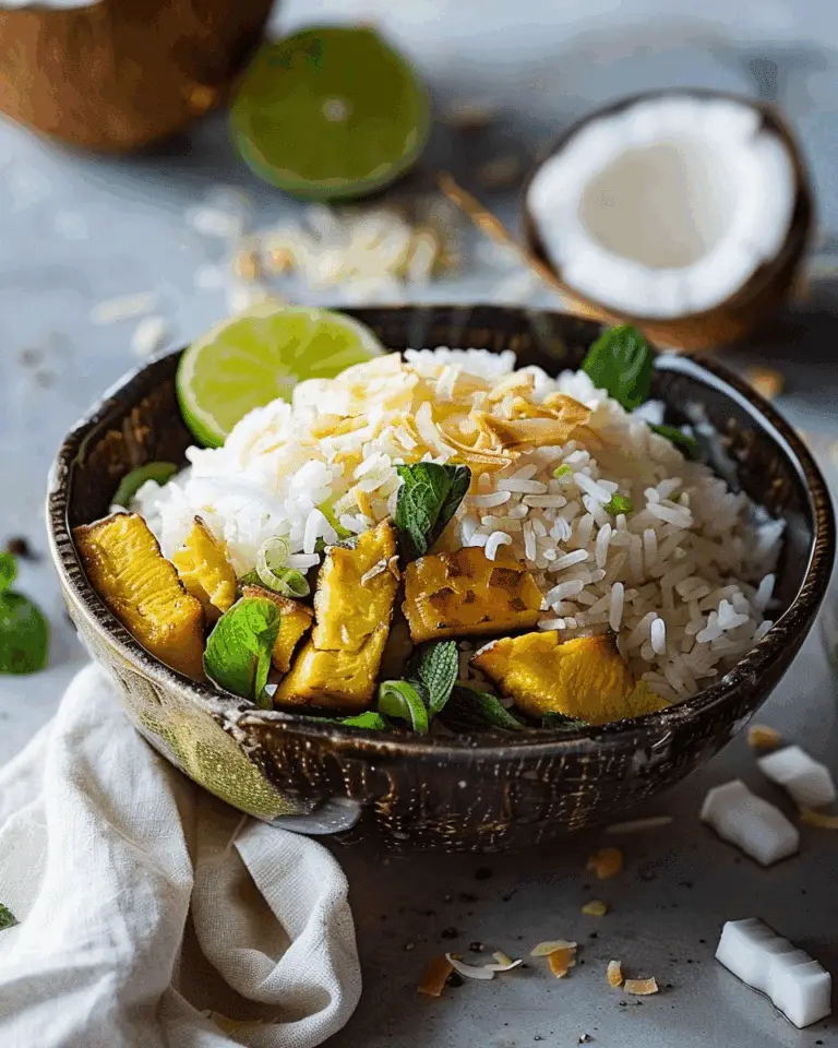 Coconut Rice and pineapple Bowl