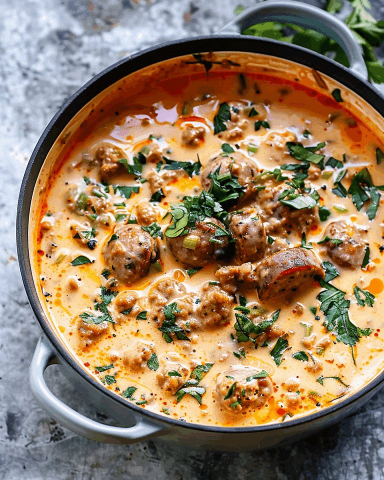 Creamy Parmesan Italian Sausage Soup