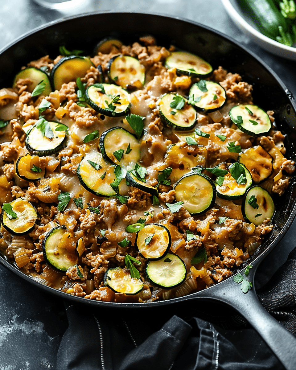 Ground Turkey and Zucchini Skillet