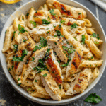 Healthy Garlic Parmesan Chicken Pasta