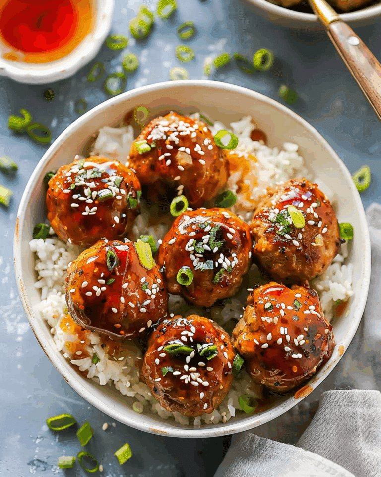 Honey Garlic Chicken Meatballs Recipe