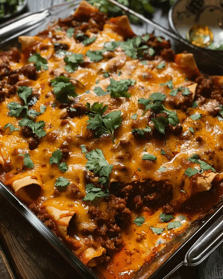 One-Pan Ground Beef Enchilada Casserole Recipe