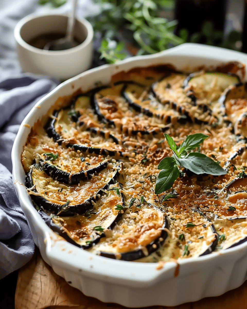 Roasted Eggplant and Zucchini Casserole Recipe