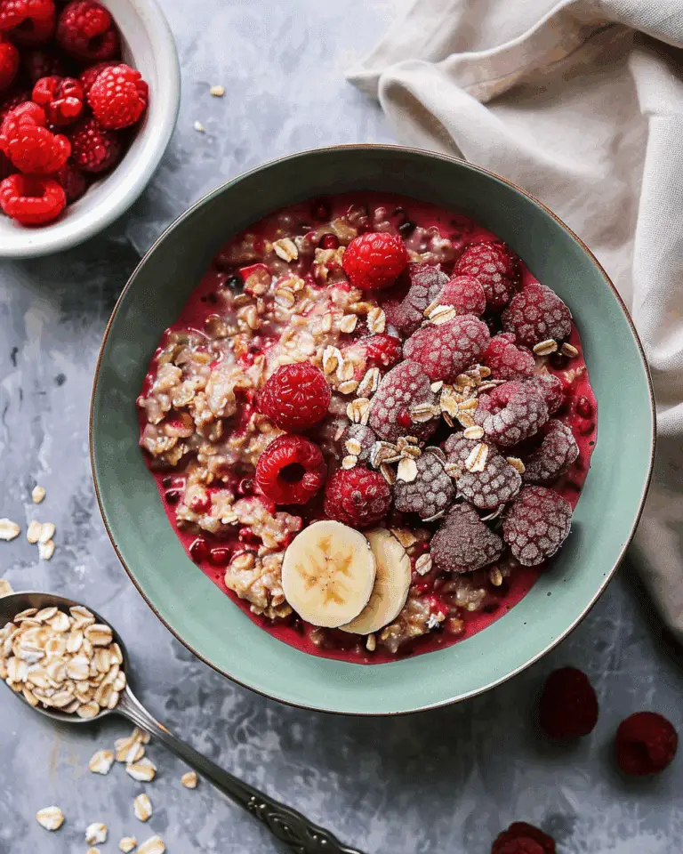 Simple, Healthy Raspberry Oatmeal Porridge