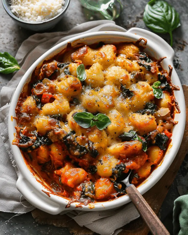 Cheesy Baked Gnocchi With Veggies