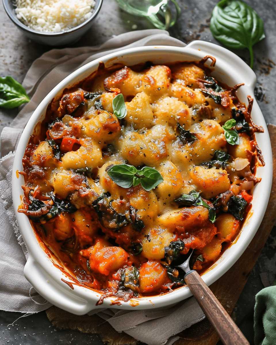 Cheesy Baked Gnocchi With Veggies