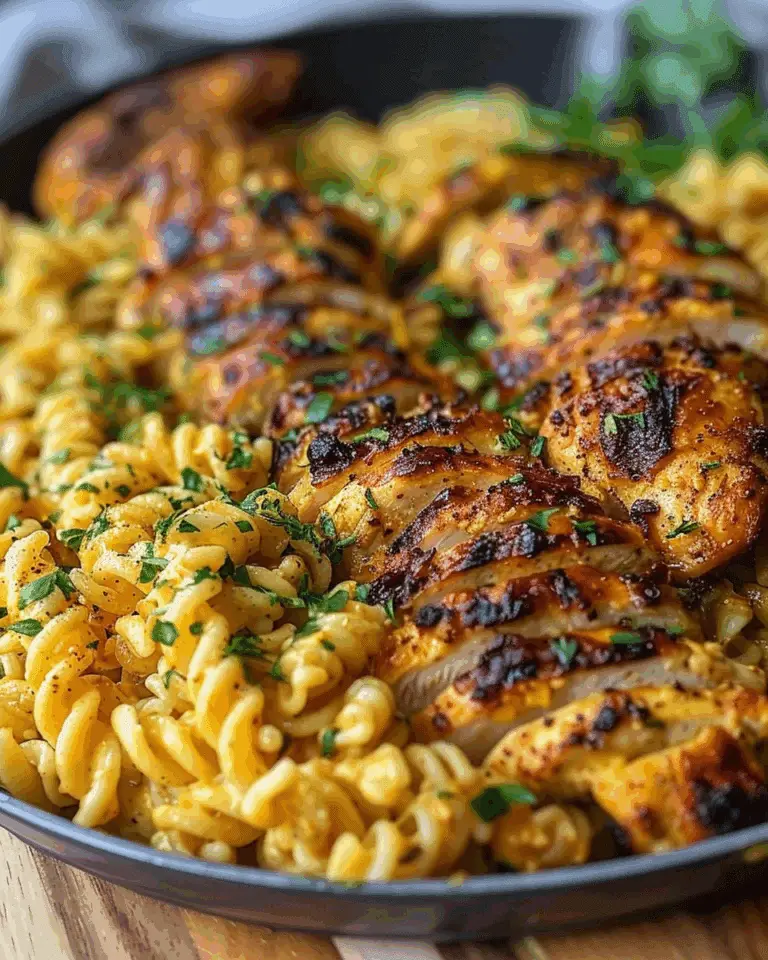 Cajun Garlic Butter Chicken with Creamy Parmesan Twisted Pasta