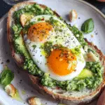 Jammy Egg Avocado & Pesto Toast Recipe