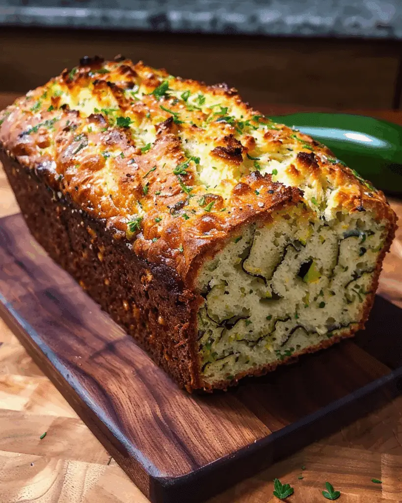 Roasted Garlic & Parmesan Zucchini Bread Recipe