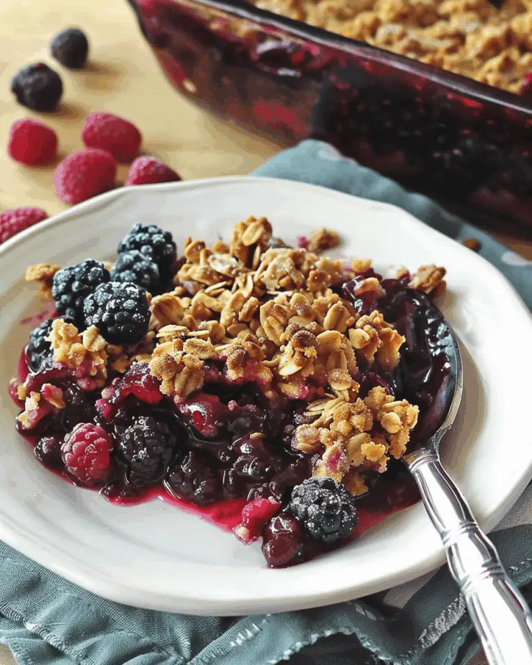 Triple Berry Crisp with Frozen Berries 