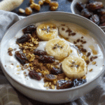 Easy Caramelized Bananas & Dates Yogurt Bowl