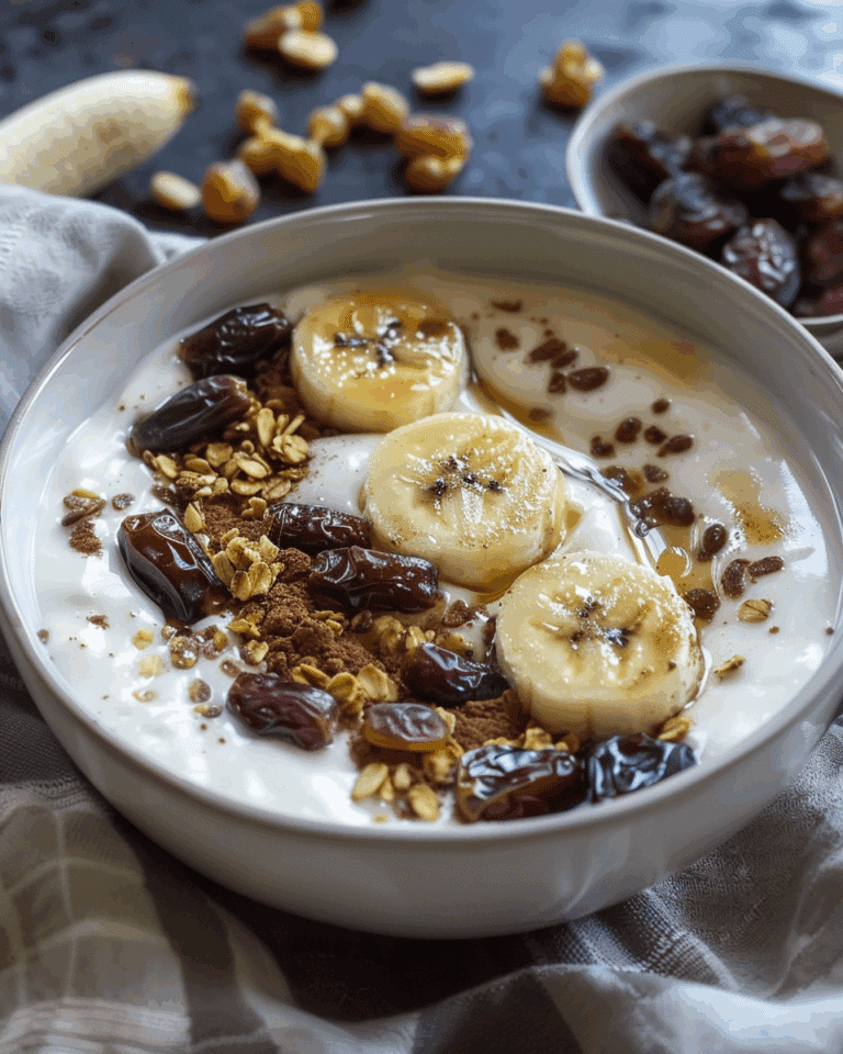 Easy Caramelized Bananas & Dates Yogurt Bowl
