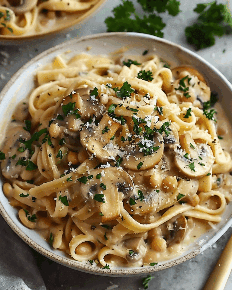 Mushroom White Bean Pasta