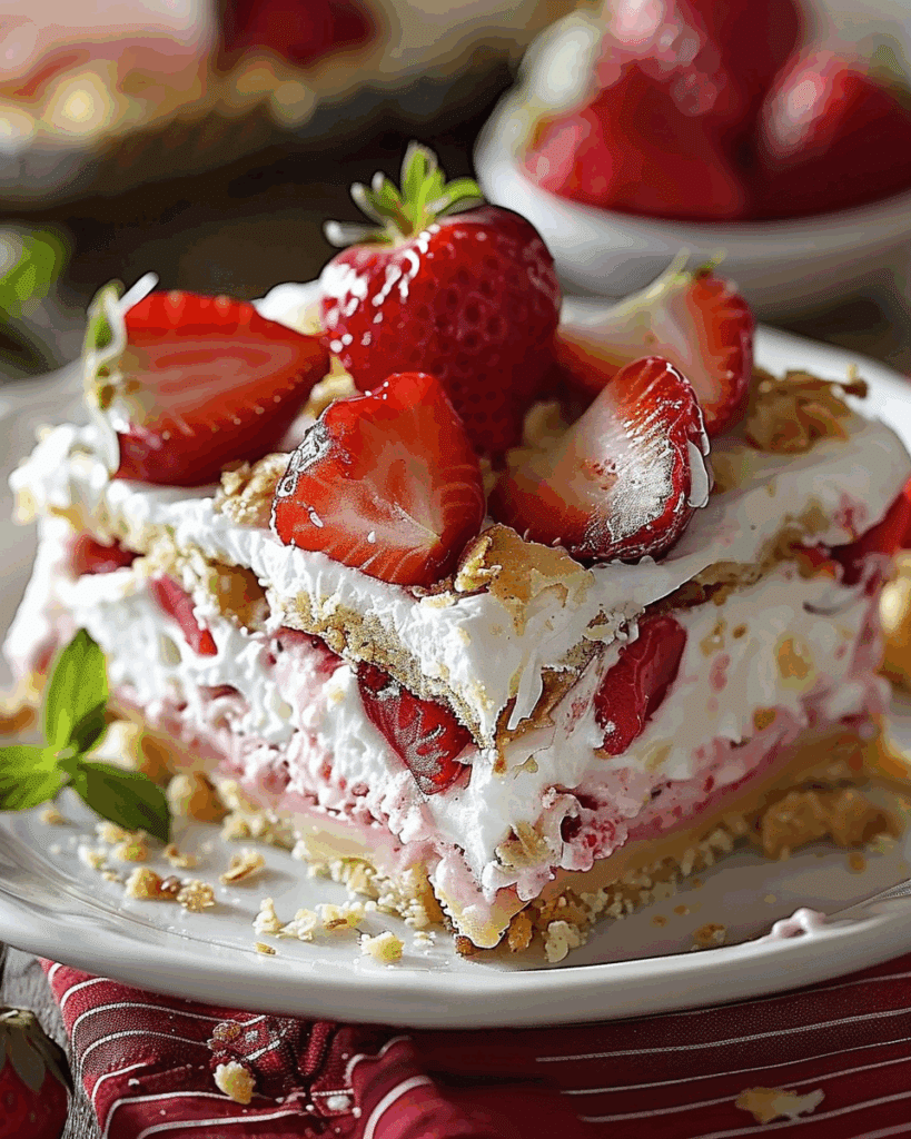 No-Bake Strawberry Lasagna