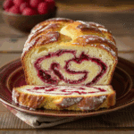 Raspberry Swirl Brioche Loaf