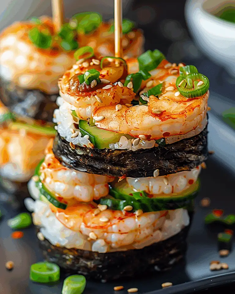 Spicy Shrimp Sushi Stacks Recipe