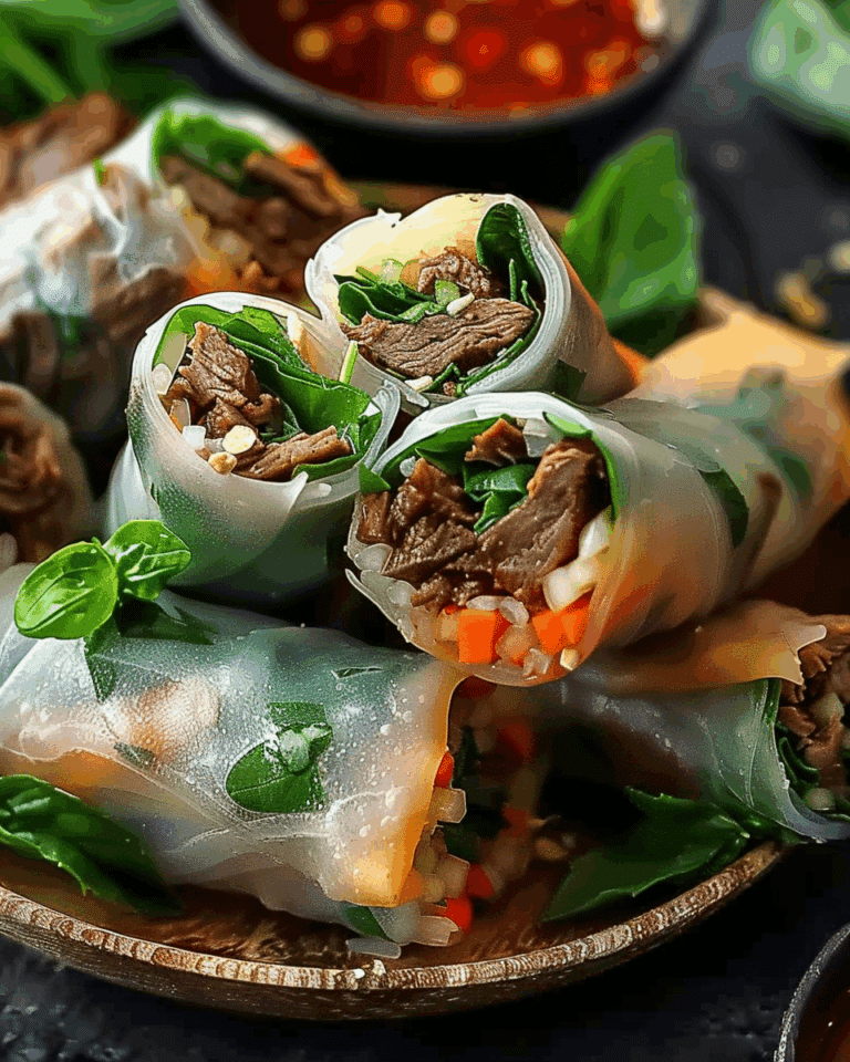 Thai Basil Beef Rolls Recipe