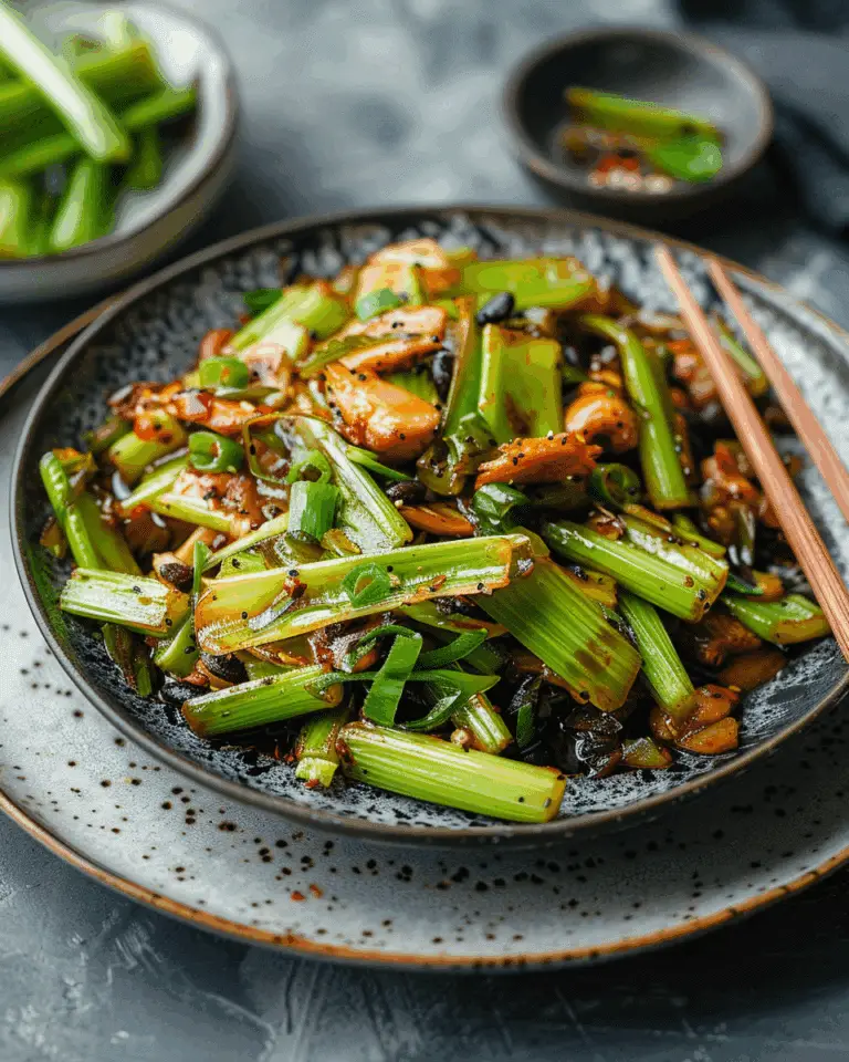 Celery Stir Fry with Fermented Black Beans