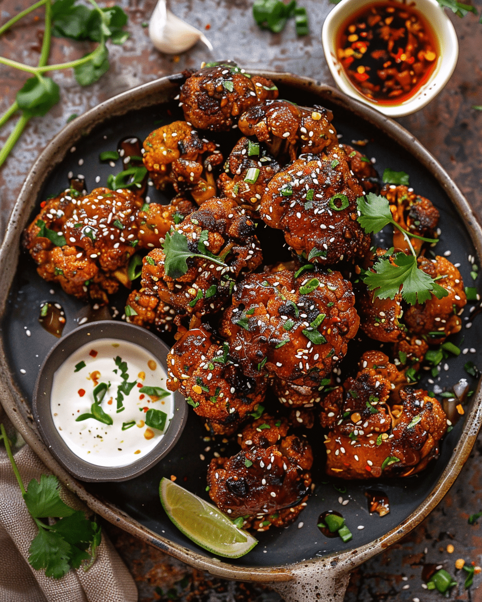 Crunchy Teriyaki Cauliflower Wings