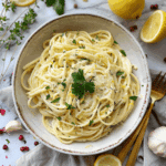 Easy Creamy Lemon Garlic Pasta