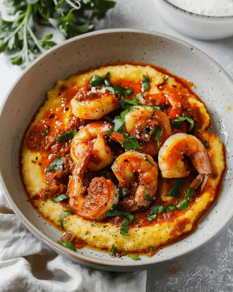 Harissa Shrimp & Polenta