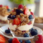 Healthy Fruit & Yogurt Parfait for Breakfast