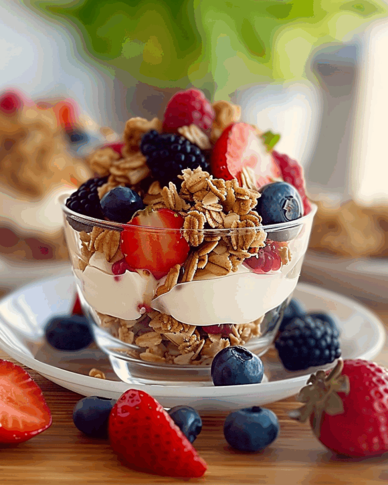 Healthy Fruit & Yogurt Parfait for Breakfast