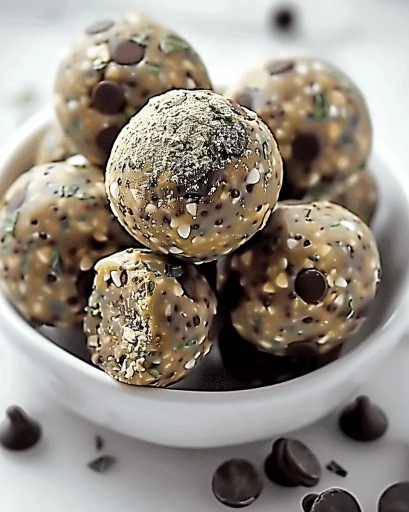 Mint Chocolate Chip Protein Balls