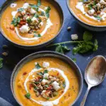Moroccan Butternut Squash and Goat Cheese Soup