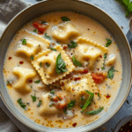 One Oven Ravioli Soup
