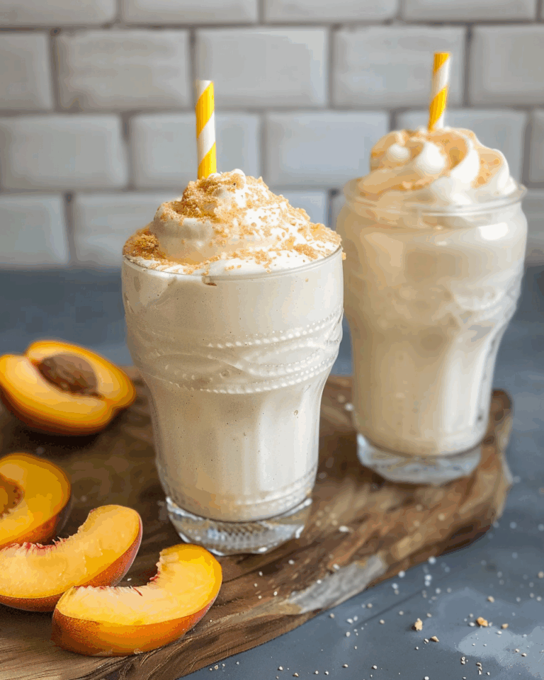 Peaches and Cream Protein Milkshake