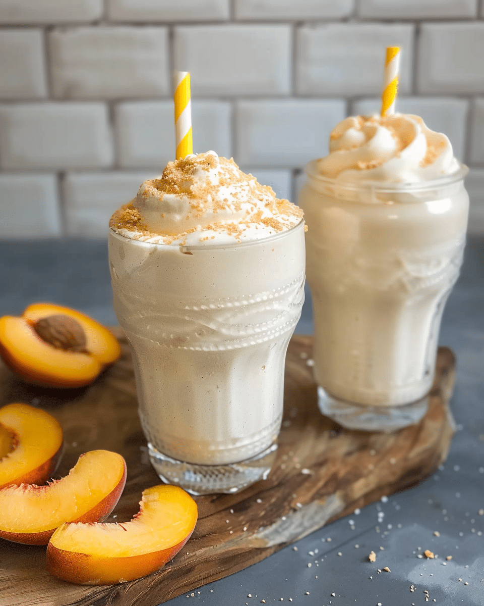 Peaches and Cream Protein Milkshake