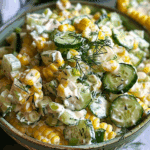 Street Corn Creamy Cucumber Salad