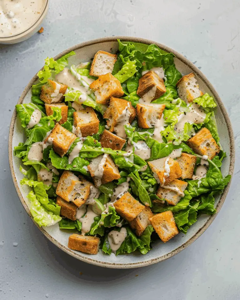 Vegan Caesar Salad with Dressing