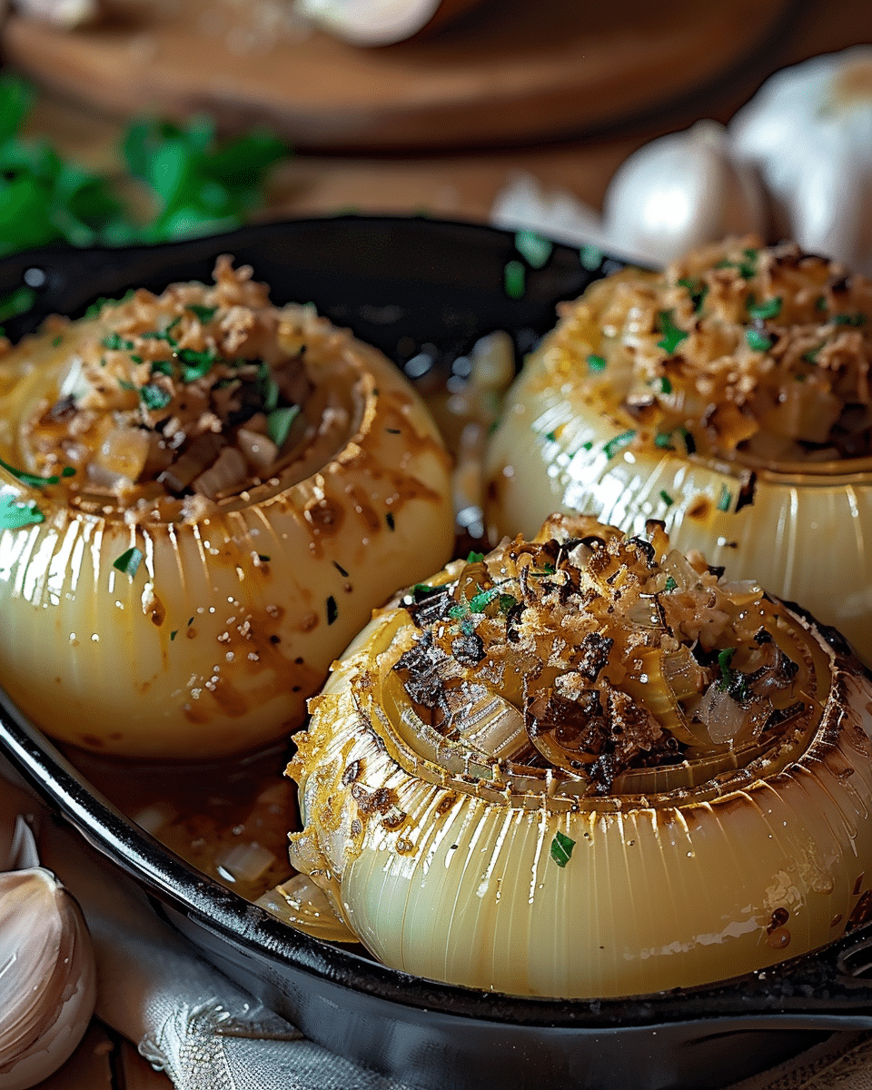 Greek Stuffed Onions