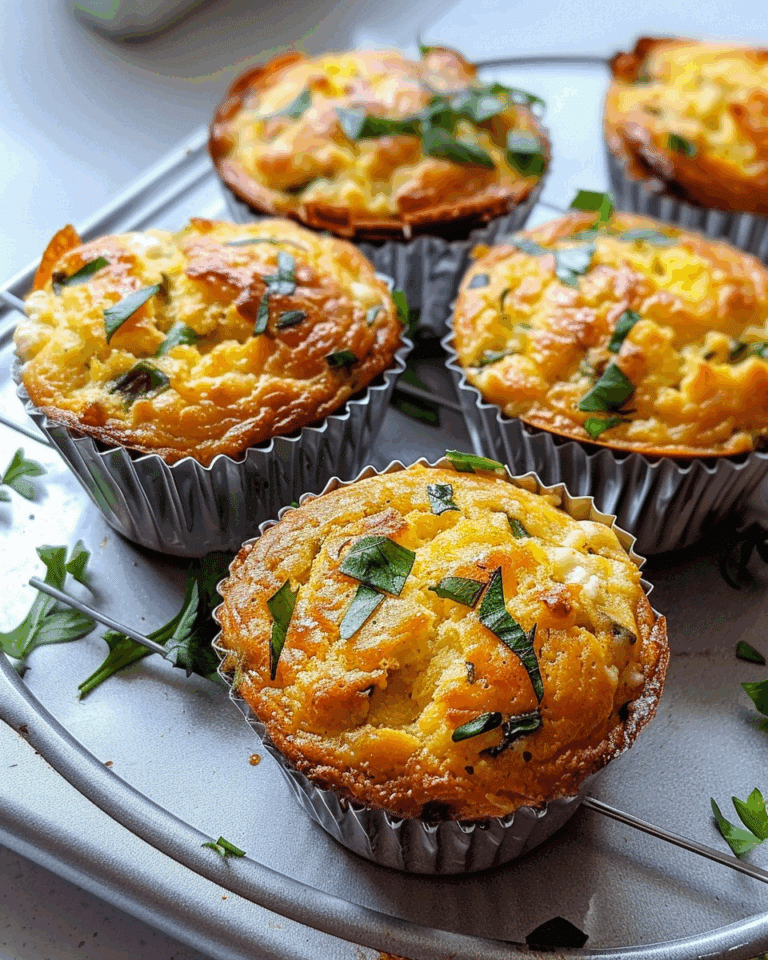 Easy Savory Breakfast Muffins with Cottage Cheese