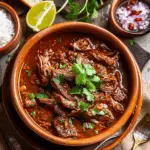 Mexican Birria (Tender Braised Beef In Red Chile Broth)