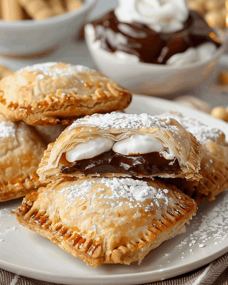 Mini S’mores Hand Pies with Marshmallows and Chocolate